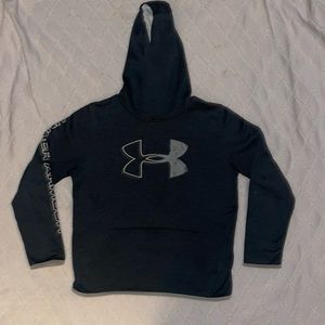 Under Armour Dark Gray hooded sweatshirt. Youth XL. Excellent condition